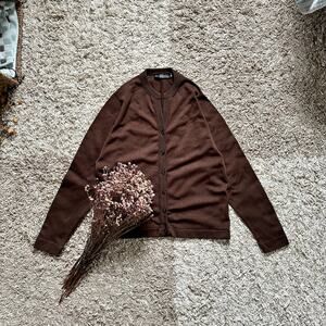 Vintage 70s Givenchy Sport Paris Brown Cardigan Made In France Women’s Size 38